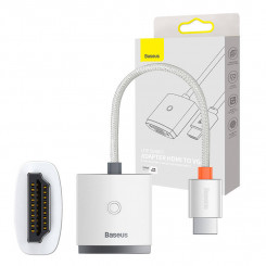 Baseus Lite seeria HDMI-VGA-adapter heliga (valge)