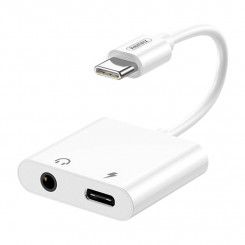 Remax USB-C–USB-C-adapter, AUX 3,5 mm, RL-LA11 (valge)