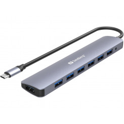 Sandberg USB-C kuni 7 x USB 3.0 jaotur