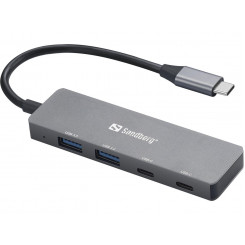 Sandberg USB-C kuni 2xUSB-A+2xUSB-C jaotur