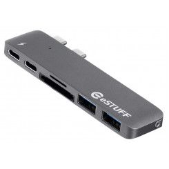 eSTUFF USB-C Слот-концентратор PRO Серый