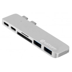 eSTUFF USB-C Слот-концентратор Pro Silver