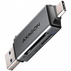 Axagon CRE-DAC väline, tüüp-C+tüüp-A 2-pesaline SD / microSD