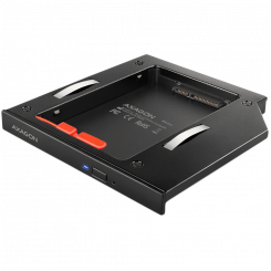 AXAGON RSS-CD12 2.5 SSD / HDD caddy into DVD slot, 12.7 mm, LED, ALU