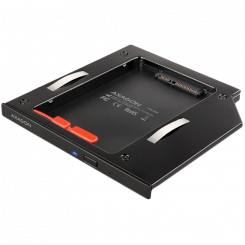 AXAGON RSS-CD09 2.5 SSD / HDD caddy into DVD slot, 9.5 mm, LED, ALU