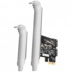 Axagon Двухканальный контроллер SATA III PCI-Express с двумя внутренними выходами порта SATA. Стандартный и низкий профиль.