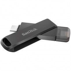 SanDisk iXpand Flash Drive Luxe 256 GB - USB-C + Lightning - iPhone'ile, iPadile, Macile, USB-tüüpi C-seadmetele, sealhulgas Androidile, EAN: 619659181970