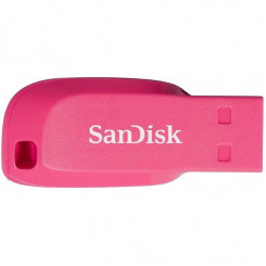 USB-накопитель SanDisk Cruzer Blade, 16 ГБ, электрический розовый, EAN: 619659141066