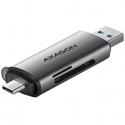 AXAGON CRE-SAC väline USB 3.2 Gen1 Type-C+Type-A 2-pesaline SD/microSD