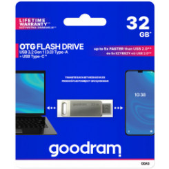 Goodram ODA3 USB 3.2 32 ГБ серебристый