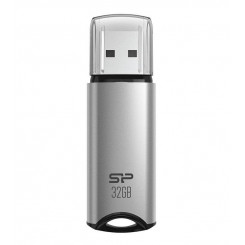 USB-накопитель Silicon Power Marvel Series M02, 32 ГБ, тип A, USB 3.2 Gen 1, серебристый