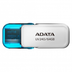 USB-накопитель ADATA UV240, 64 ГБ, USB 2.0, белый