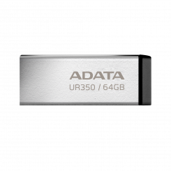 USB-накопитель ADATA UR350, 64 ГБ, USB 3.2 Gen 1, черный