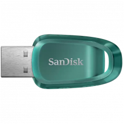 USB-флеш-накопитель SanDisk Ultra Eco USB 3.2 Gen 1, 64 ГБ, до 100 МБ/с, гарантия 5 лет, EAN: 619659196097