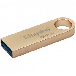 Kingston 64 ГБ, 220 МБ/с, металлический USB 3.2 Gen 1 DataTraveler SE9 G3, EAN: 740617341270