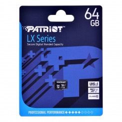 Patriot Memory PSF64GMDC10 mälukaart 64 GB MicroSDXC UHS-I klass 10