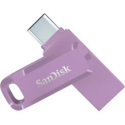 Zibatmiņa SanDisk Ultra Dual Drive Go USB-A / USB Type-C 64 ГБ лавандовый