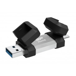 Двойной USB-накопитель USB Type-A и USB Type-C, серебристый, 256 ГБ, мобильный C51