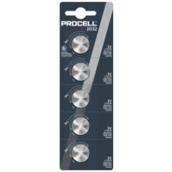 Батарея Duracell Procell CR2032, 5 шт.
