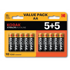 Щелочная батарея Kodak XTRALIFE типа АА, 10 шт. (5+5 шт.)