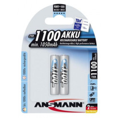 Ansmann 1x2 NiMH 1100 mAh Micro  /  AAA  /  HR03 Rechargeable battery Nickel-Metal Hydride (NiMH)