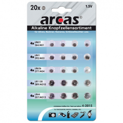 Arcas AG komplekt 4xAG1, 4xAG3, 4xAG4, 4xAG10, 4xAG13 Leeliseline nööpelement, 20 tk