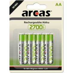 Arcas 17727406 AA/HR6 2700 mAh Rechargeable Ni-MH 4 pc(s)