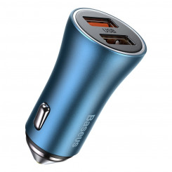 Baseus Golden Contactor Pro car charger, 2x USB, 40W (blue)