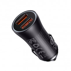 Baseus Golden Contactor Max car charger, 2x USB, 60W (gray)