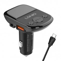 FM-передатчик LDNIO Bluetooth C706Q, 2USB, AUX + кабель USB-C