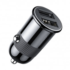 Joyroom C-A06 car charger, 2x USB 3.1A (black)