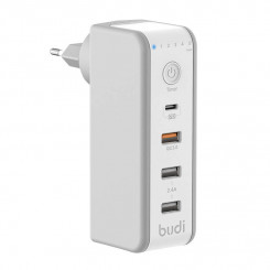 Budi 301TE double USB charger with timer, 5V=2.4A, 32 W