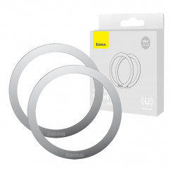 Магнитное кольцо Baseus Halo для телефона, MagSafe, серебро (2 шт.)