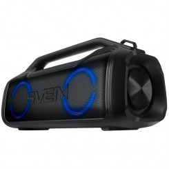 SVEN PS-390, черный, выходная мощность 2x25 Вт (RMS), водонепроницаемый (IPx5), TWS, Bluetooth, microSD, литиевая батарея, SV-021306