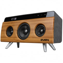 Speaker SVEN HA-930, bamboo (30W, Bluetooth, FM, USB, LED-display, 2x2200mA*h), SV-019068