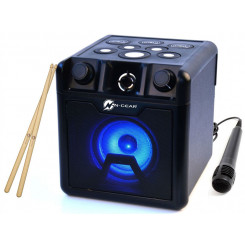 N-Gear Портативный Bluetooth-кубический барабанный динамик The Drum Block 420 50 Вт Беспроводное соединение Черный Bluetooth