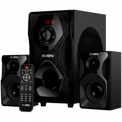 Колонки SVEN MS-2055, черные (55Вт, FM, USB/SD, Дисплей, ПДУ, Bluetooth)