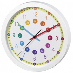 Hama Easy Learning Кварцевые часы Круг Многоцветный, Белый