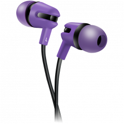 CANYON SEP-4, Стереонаушники с микрофоном, плоский кабель 1.2м, Фиолетовый, 22*12*12мм, 0.013кг