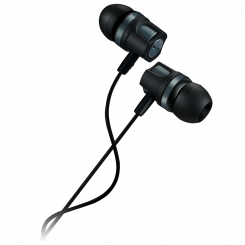 CANYON EP-3, Стереонаушники с микрофоном, Тёмно-серые, длина кабеля 1,2м, 21,5*12мм, 0,011кг