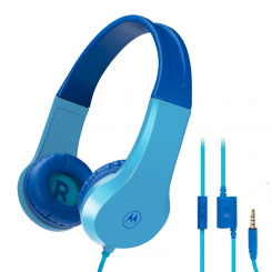 Motorola Kids Wired Headphones Moto JR200 Built-in microphone Over-Ear 3.5 mm plug Blue