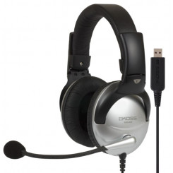 Игровые наушники Koss SB45 USB Проводной накладной микрофон с шумоподавлением Серебристый / Черный
