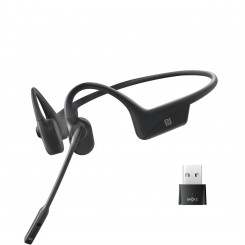 SHOKZ OpenComm UC — черная гарнитура с беспроводным ушным крючком для офиса/колл-центра Bluetooth