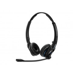 EPOS Headset <br>on-ear <br>Bluetooth <br>wireless<br> black with blue ring