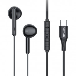 Vipfan M18 juhtmega kõrvasisesed kõrvaklapid, USB-C (must)