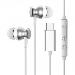 Joyroom JR-EC04 wired in-ear headphones, USB C (silver)