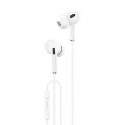 Foneng T33 wired in-ear headphones, 3.5mm mini jack, microphone (white)