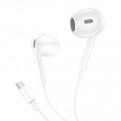 Foneng T61 wired earphones, USB-C (white)