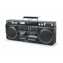 Портативный кассетный магнитофон для компакт-дисков Muse с Bluetooth-радио M-380 ГБ, черный цвет с разъемом AUX и Bluetooth