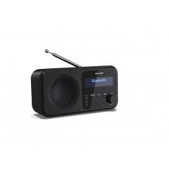 Портативное цифровое радио Sharp DR-P420(BK) Tokyo, FM/DAB/DAB+, Bluetooth 5.0, питание от USB или аккумулятора, черный цвет Портативное цифровое радио Sharp Tokyo DR-P420(BK) USB-порт Midnight Black Выход для наушников Bluetooth FM-радио